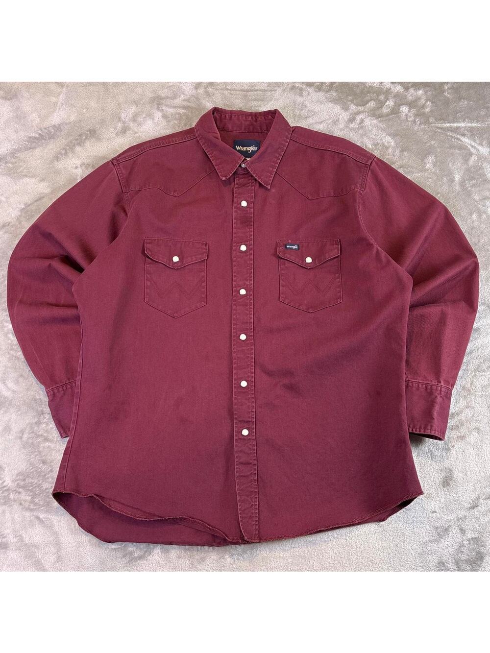 Wrangler Pearl Snap Western Shirt Men’s XXL Red Button Up